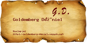 Goldemberg Dániel névjegykártya
